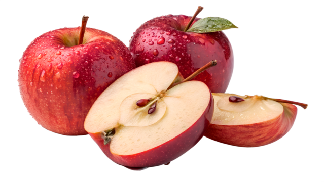 red apples isolated on white