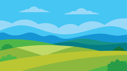 Obraz premium landscape with mountains and blue sky