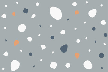 neutral terrazzo floor with white and grey chips