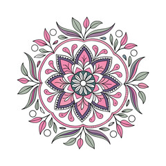 Floral mandala pattern .