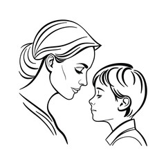 Minimal Line Art Portrait,  Minimalist line art woman face