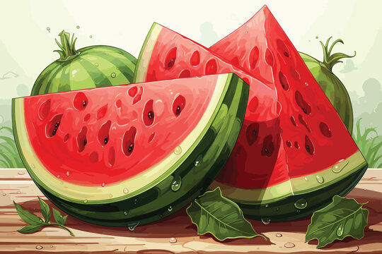 fruits and vegetables vector and illustration 