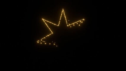 seven side gold star