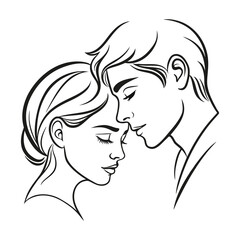 Minimal Line Art Portrait,  Minimalist line art woman face