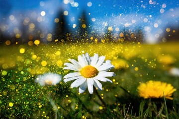 daisies in the grass