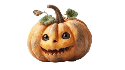 Spooky transparent halloween pumpkin decoration home digital art festive close-up view seasonal concept