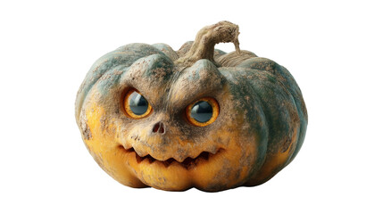 Transparent halloween pumpkin decoration spooky setting creative art festive atmosphere close-up view unique concept