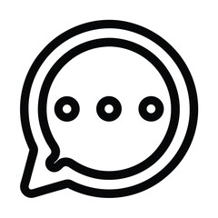 Chat bubble icon with three dots indicating typing or thinking