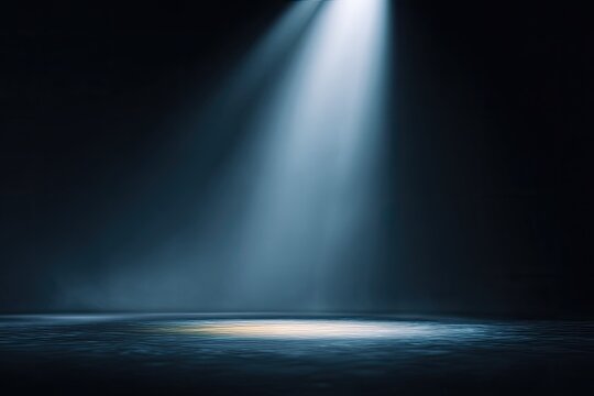 Spotlight on a dark stage (2)