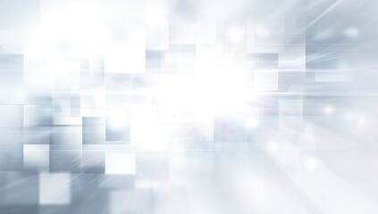 Fototapeta premium Abstract digital background with squares and light rays