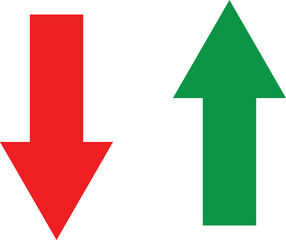 Arrow up and down arrow vector design with white background