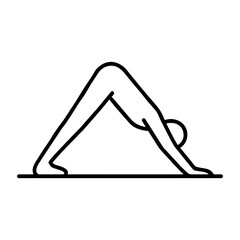 Downward Dog Yoga Pose Illustration for Fitness and Mindfulness