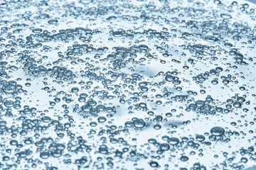 Bubbles in the beautiful texture of hyaluronic serum.