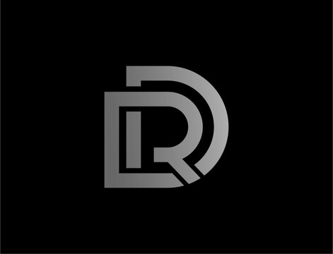 Modern monogram logo dr or rd