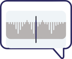 Speech bubble with audio waveform inside