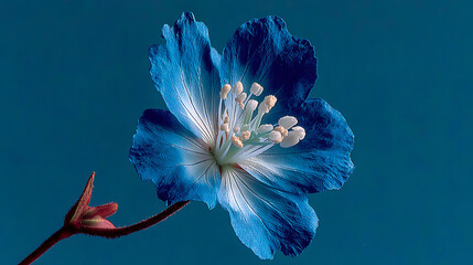 Cyanotype Bloom: A Minimal Botanical Impression