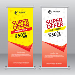 Business roll up banner design, Discount x banner modern banner