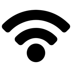 Vector black simple wi-fi sign icon