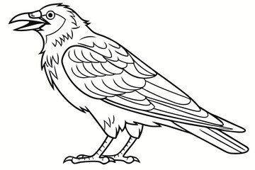 Obraz premium coloring page line art the lapwing black vector