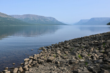 Lake Yt-Kyuyol on the Putorana Plateau.