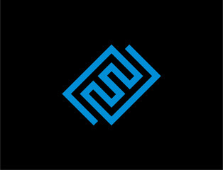 Abstract E logo design