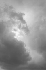 gray background, gray sky and clouds in the photo