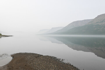 Lake Yt-Kyuyol on the Putorana Plateau.