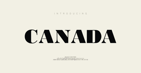 Canada Logo Abstract Modern alphabet letters font. Minimal modern urban fonts for logo, brand etc. Typography typeface uppercase lowercase and number. vector illustration