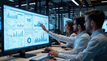 Collaborative Data Analysis: Team Interpreting Business Charts on Large Screen