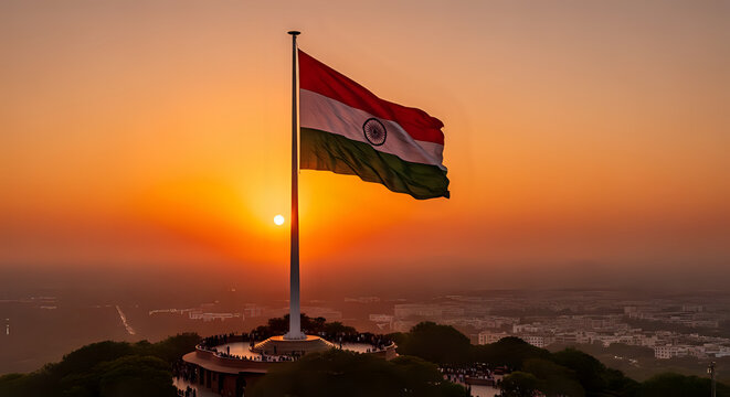 India flag sunset wallpaper hd download national symbol tricolor saffron white green patriotic sky landscape