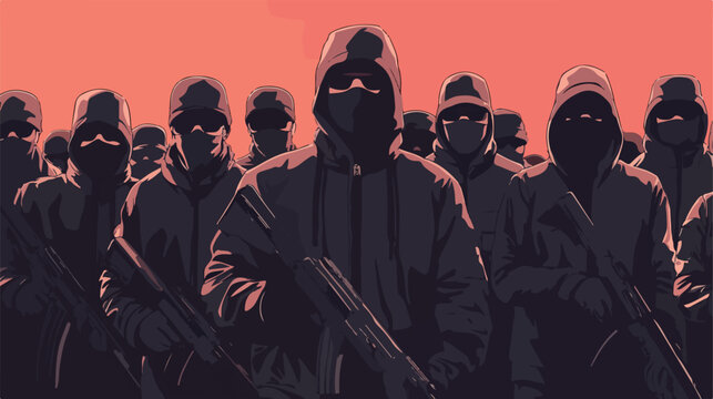 Illustration of Group Discussing Extremism