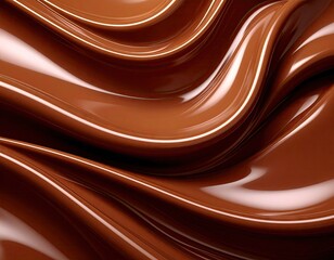 Melted chocolate waves