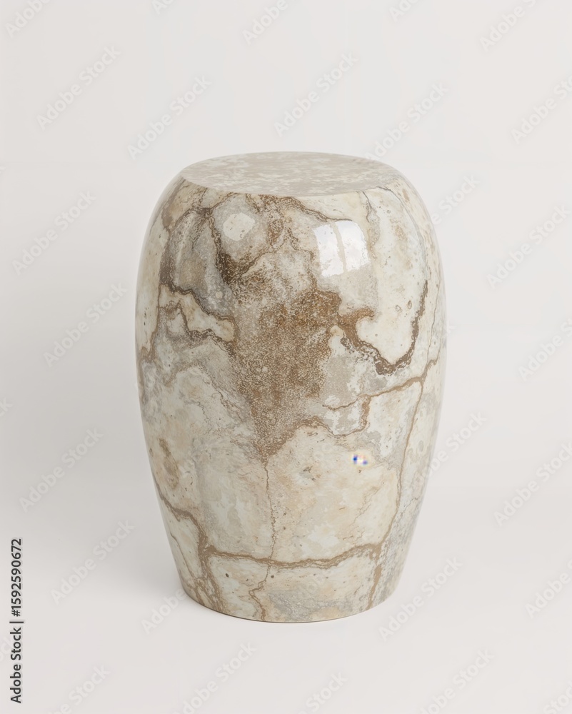 Aufkleber elegant ceramic pedestal, a lucid and realistic depiction of gleaming roundness with unique textural