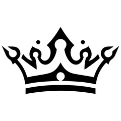 Black silhouette of a royal crest perfect for a professional gamer's personal branding logo