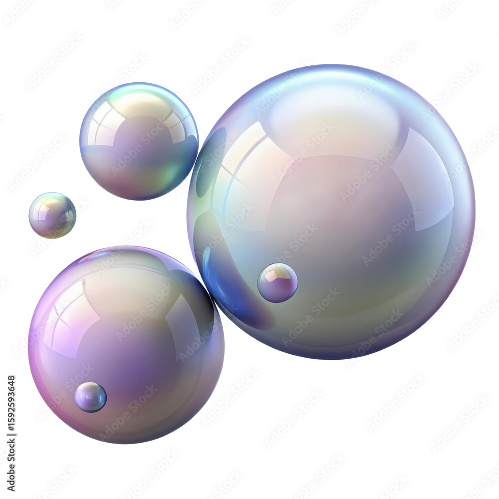 Poster iridescent spheres floating abstract background bubbles orbs shiny pearlized design element graphic 
