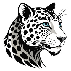 Striking black and white vector illustration with bold graphic elements