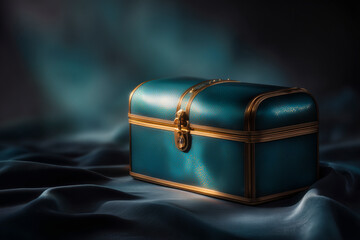Ornate Teal Treasure Chest