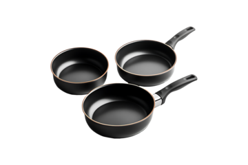 Three non-stick cookware set high quality realistic image