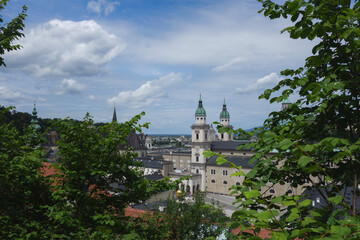 View to old town of Salzburg Austria