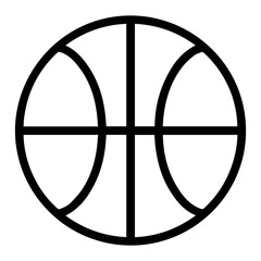 Simple vector icon of basketball ball