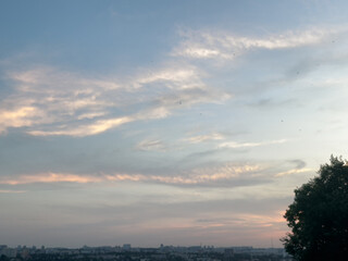 sunset in the sky