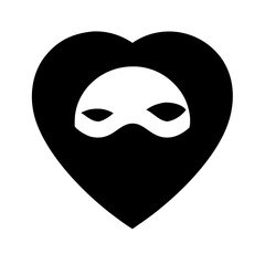 Beach in heart icon vector illustration