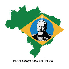 Flat Vector Illustration of Proclamação da República.