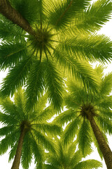 Palm Trees Canopy Creating Relaxing Tropical Vibe with Transparent Background