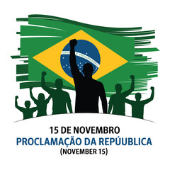 Flat Vector Illustration of Proclamação da República.