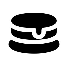 Pancakes emoji icon vector illustration