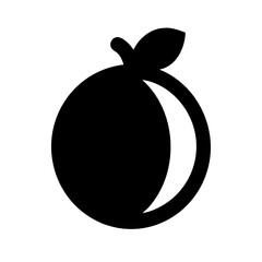 Peach icon vector illustration