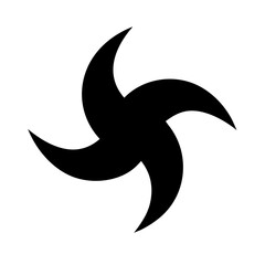 Spiral pinwheel silhouette icon vector illustration