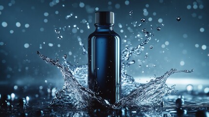 Bottle of water with refreshing bubbles.