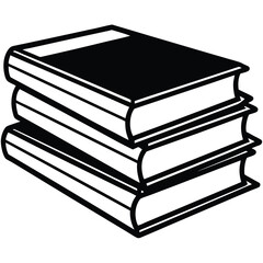 vintage books on white 